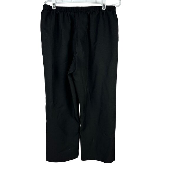 Alfred Dunner Womens Petite Black Elastic Waist Pull On Pants Size 16P Straight - Picture 2 of 5